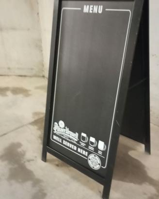 Lavagna bifacciale Menù pubblicitaria.