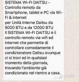 Dispositivo wifi per condizionatori daitsu