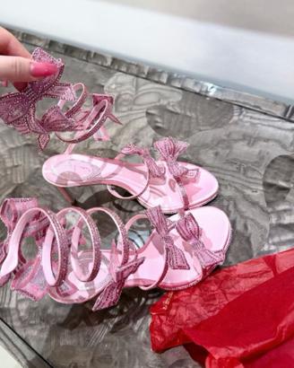 Sandali con tacco alto rosa RENE CAOVILLA, t37