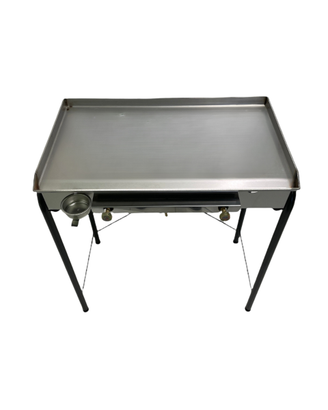 Barbecue a Gas Piastra Acciaio Inox Griglia 80x50