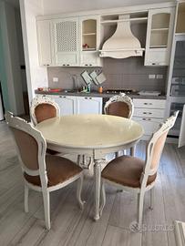Tavolo + 6 sedie Luigi Filippo