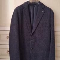 Giacca blu quadri, uomo, taglia 46, Piazza Italia