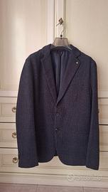 Giacca blu quadri, uomo, taglia 46, Piazza Italia