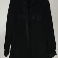 camicia nera in seta