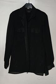 camicia nera in seta