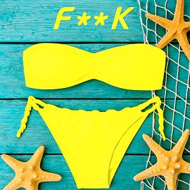 F**k Bikini a fascia Frou Frou Giallo Fluo