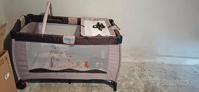 Lettino/box da viaggio con fasciatio e ruote Kiduk