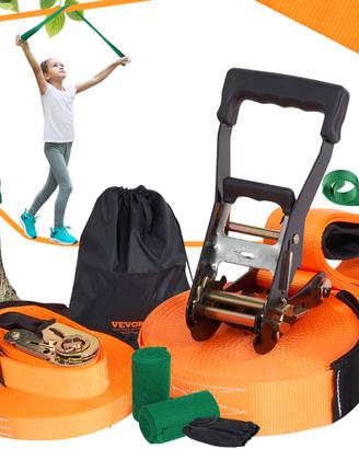 Kit Slackline con Linea di Allenamento da 18,3m