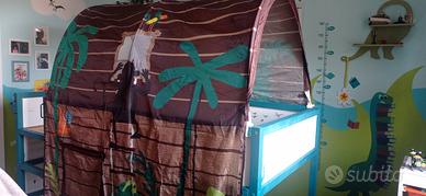  Letto Ikea +tenda senza materasso