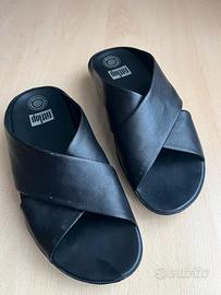 Ciabattine FITFLOP LULU  in pelle nera n.42