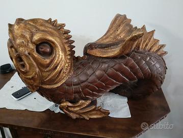 design decoro antico  grande delfino forato