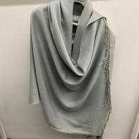 Pashmina scialle sciarpa azzurro 205x95 cm