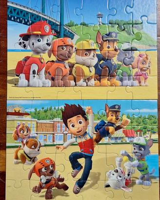 Set 2 Puzzle PAW Patrol per bambini