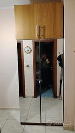 armadio due ante con specchio
