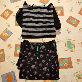 Maglia con tulle e camicia a fantasia: taglia S/M