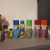 Liquidi e mangimi sera per pesci d'acquario 