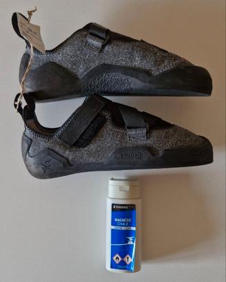 Scarpette arrampicata + magnesite liquida