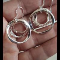 orecchini donna argento pendenti cerchio 