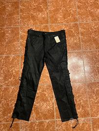 Pantaloni biker kerozen in pelle