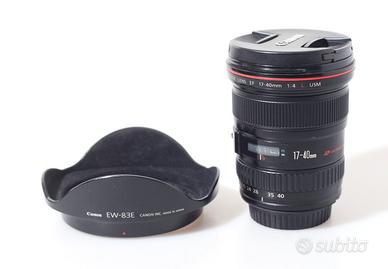 OBIETTIVO CANON EF 17-40 MM F/4 L USM. GARANZIA.