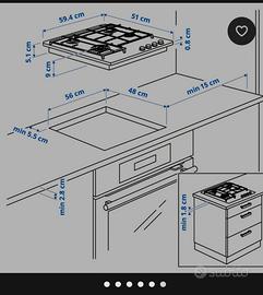 piano cottura ikea nero