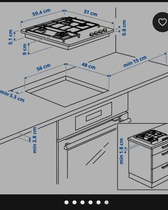 piano cottura ikea nero
