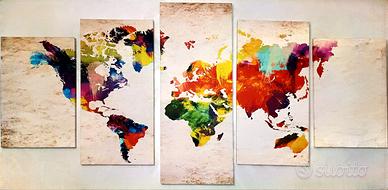 Quadro acustico mappamondo