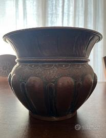 Elegante Cachepot Portavaso in Rame Sbalzato