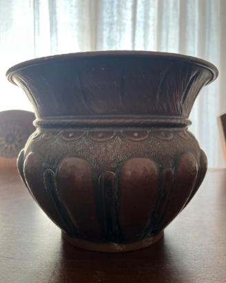 Elegante Cachepot Portavaso in Rame Sbalzato