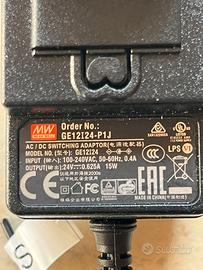 Alimentatore Mean Well tipo GE12I24-P1J usato 1h