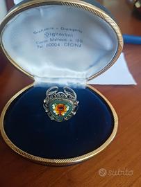 Anello argento con micromosaico