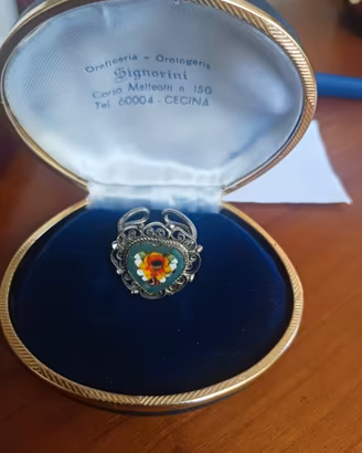 Anello argento con micromosaico
