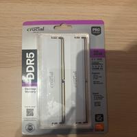 Ram  Crucial DDR 5  2X16 GB (32GB)6000 MHZ (White)