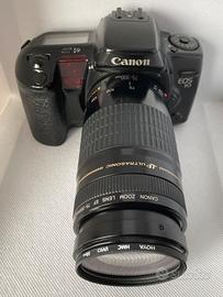Canon EOS 10+Canon EF 75-300mm+case+lettore barcod