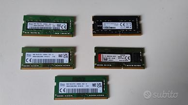 lotto memorie RAM ddr4 8-16Gb