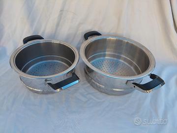 2 Scolapasta/inserti vapore  AMC 24 e 20cm