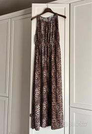Vestito lungo leopardato