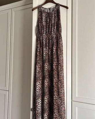 Vestito lungo leopardato