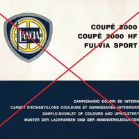 Campionario originale Lancia Fulvia Sport HF