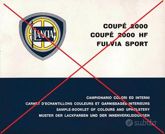 Campionario originale Lancia Fulvia Sport HF