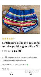 BILLABONG COSTUME PRATIC. NUOVO