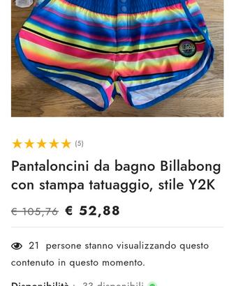 BILLABONG COSTUME PRATIC. NUOVO