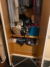 armadio a sei ante classico laccato chiaro