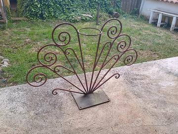 portavaso ferro battuto 