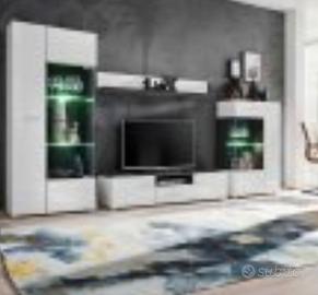 Parete attrezzaza componibile con led