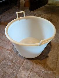 6 Contenitori in plastica grandi con maniglie 55cm
