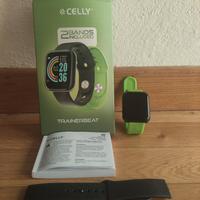 Smartwatch Celly Trainerbeat Cinturino Verde/Nero