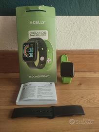 Smartwatch Celly Trainerbeat Cinturino Verde/Nero