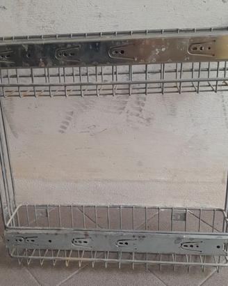 Portabottiglie estraibile con due cestelli