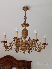 lampadario in ottone 
